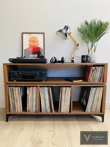 Varezzo Roma 120cm | Record Player Stand | Vinyl Record Storage | Turntable Stand
