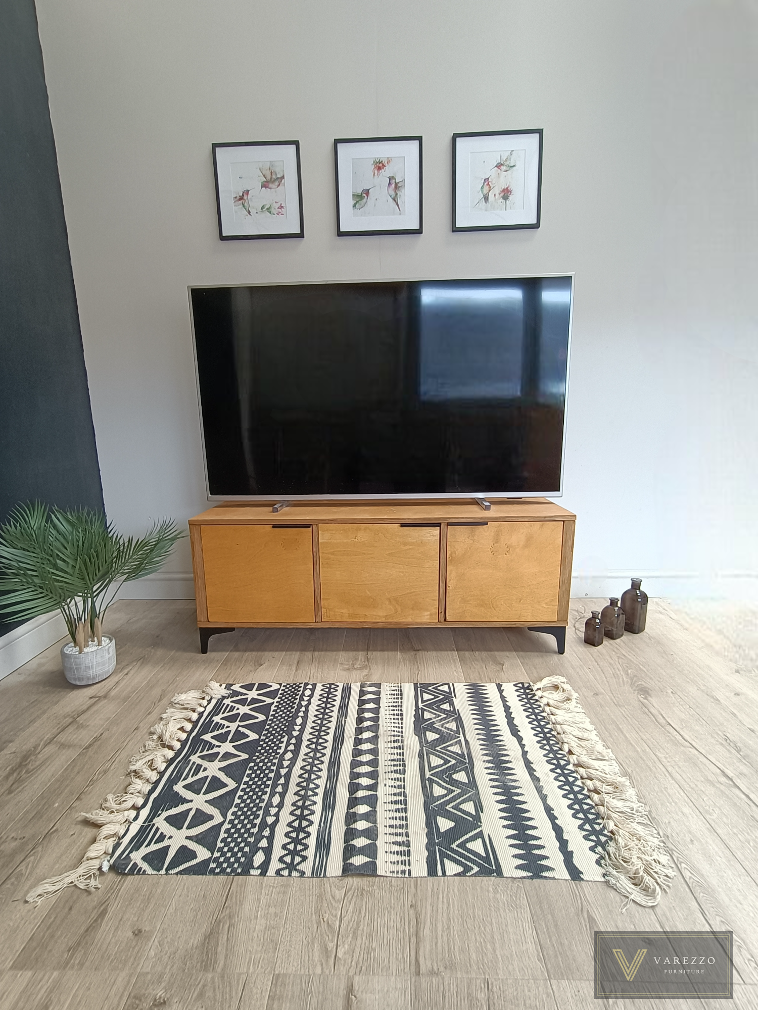 120cm oak tv discount unit
