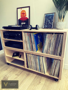 Varezzo Genoa 120cm | Record Player Stand | Vinyl Record Storage | Turntable Stand