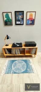 Varezzo Bergamo 120cm with wooden legs | Record Player Stand | Vinyl Record Storage | Turntable Stand