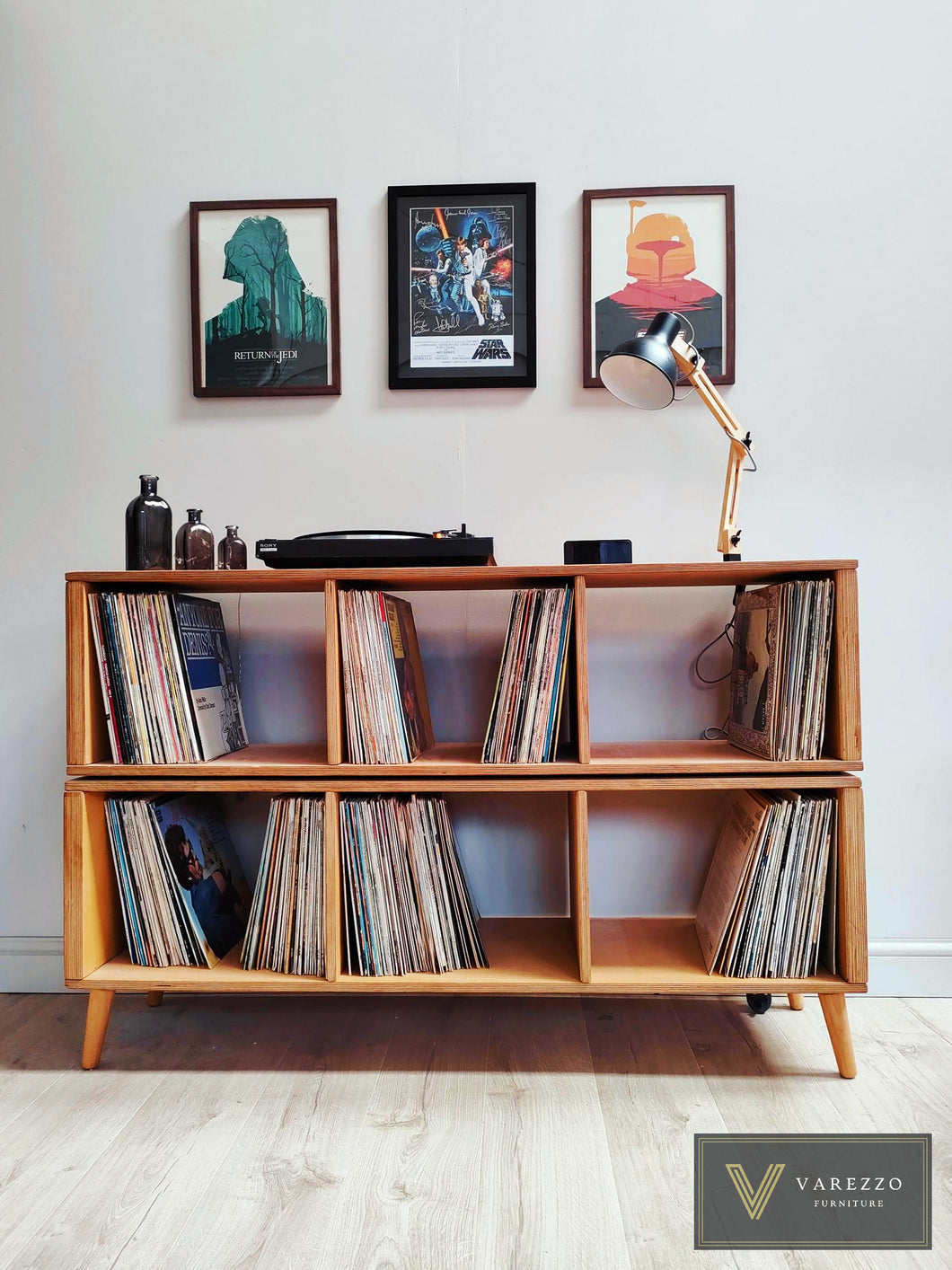 Varezzo Torino 120cm wooden legs | Record Player Stand | Vinyl Record Storage | Turntable Stand