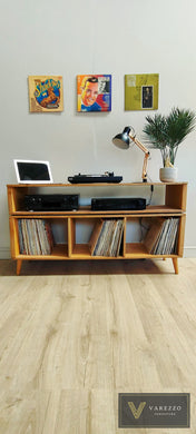 Varezzo Roma 120cm wooden legs| Record Player Stand | Vinyl Record Storage | Turntable Stand