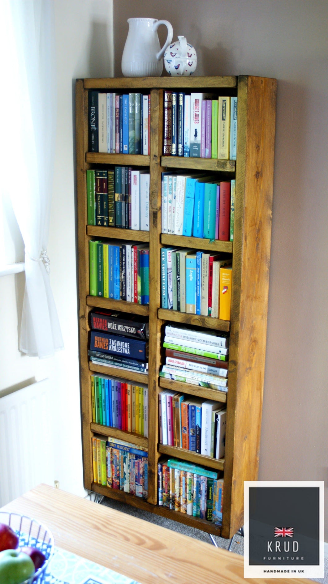 Tall Bookcase | Bookcase with hairpin legs | Scaffold Furniture | Bookcase | KRUD-48