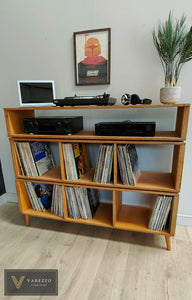 Varezzo Venezia 140cm wooden legs | Record Player Stand | Vinyl Record Storage | Turntable Stand