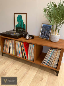 Varezzo Bergamo 120cm | Record Player Stand | Vinyl Record Storage | Turntable Stand