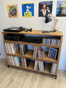 Tall Record Player Stand | Vinyl Record Storage | Turntable Stand