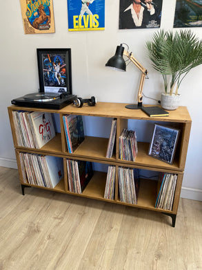 Large Record Player Stand | Vinyl Record Storage | Turntable Stand